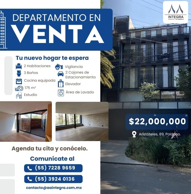 Departamento en Venta en Polanco