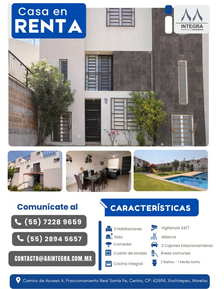 Casa en Renta en el Estado de Morelos