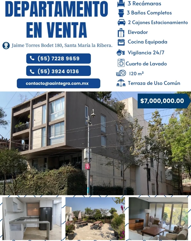 Departamento en Venta en Santa María la Ribera