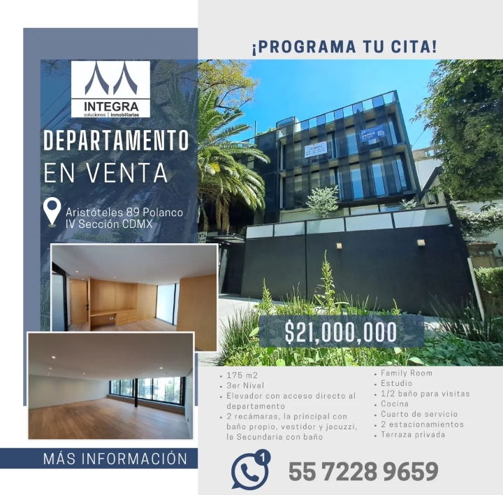 Departamento en Venta en Polanco