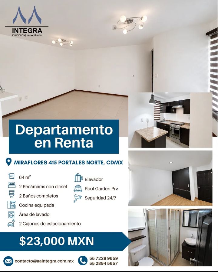 Departamento en Renta en Miraflores